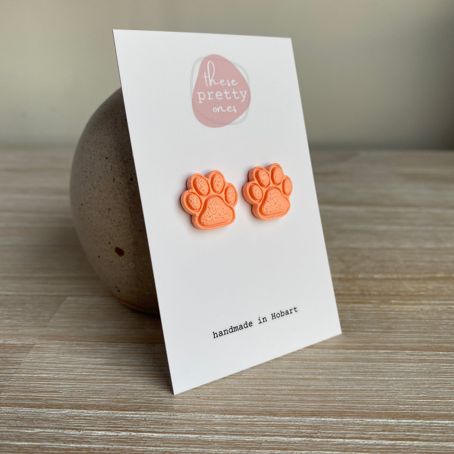 ‘Paw Party' Midi Studs: Peach