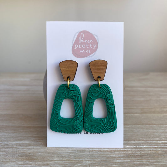 ‘Fawn' Midi Dangles: Donuts in Emerald