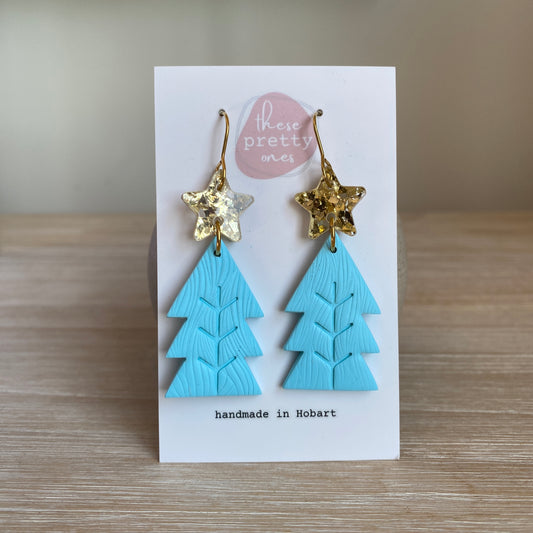 'Baby Blue' Midi Dangles: Trees