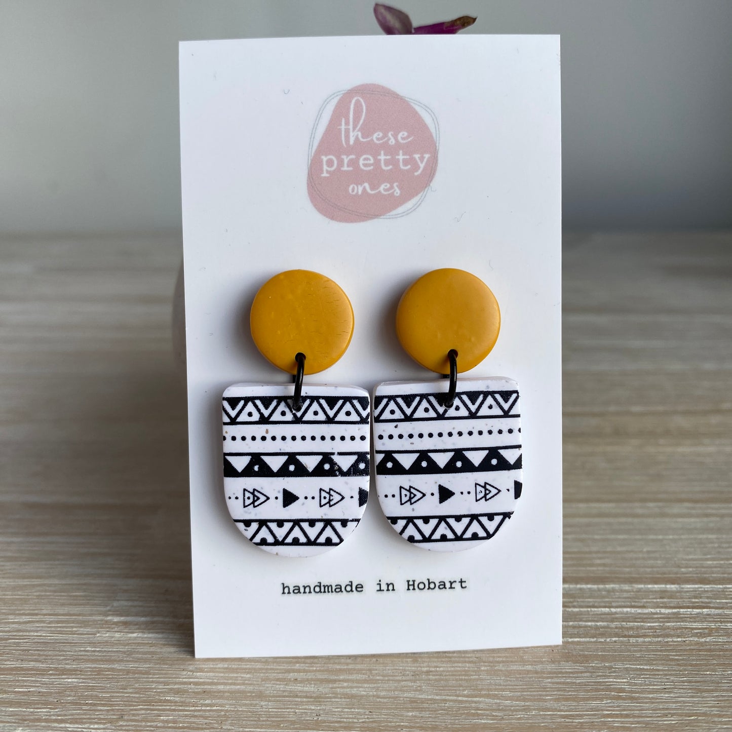 'Aztec' Midi Dangles: Lily - Mustard