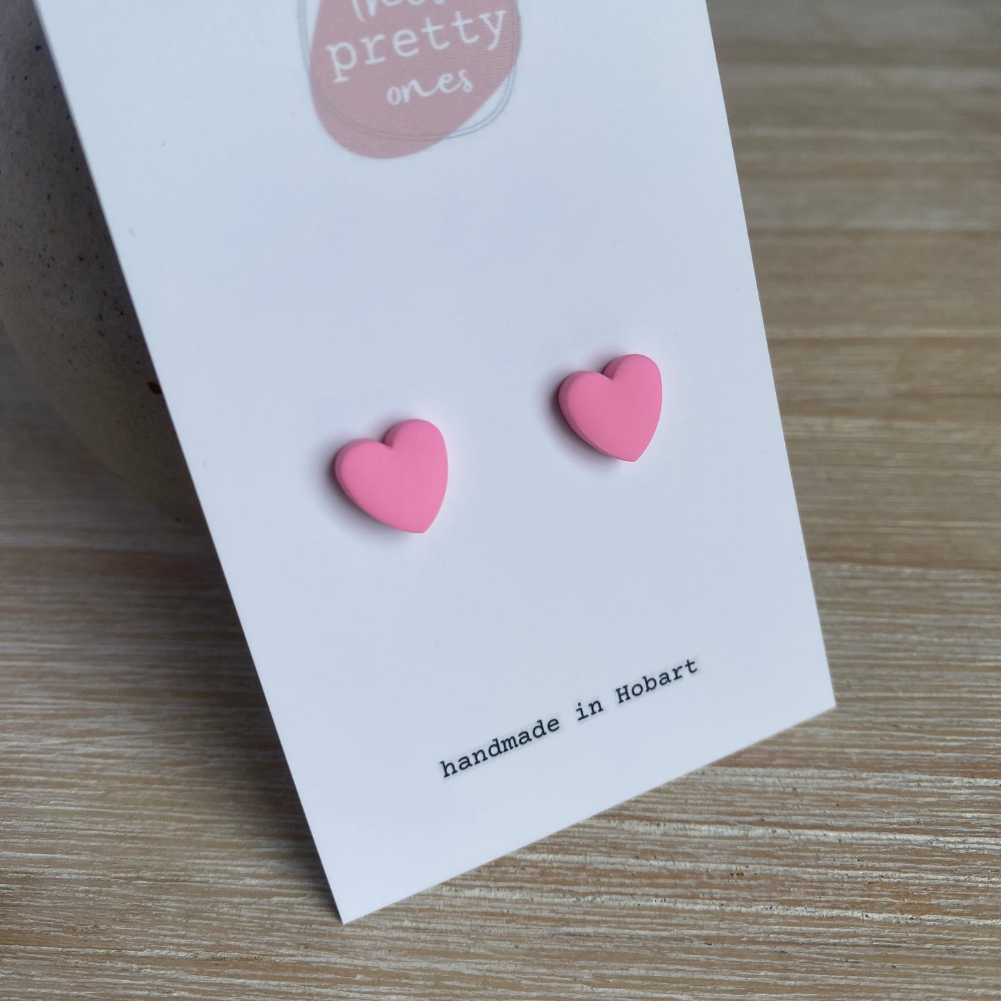 'I Heart You' Mini Studs: Candy Pink