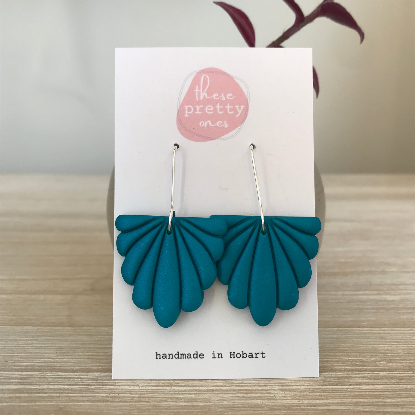 'Peacock Blues' Midi Dangles: Fan