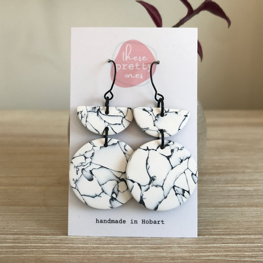 'Howlite do you do' Statement Dangles: Hannah Dangles